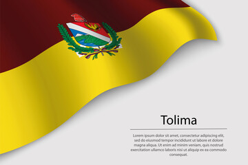 Wave flag of Tolima is a region of Colombia