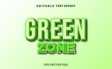 3d green zone text effect