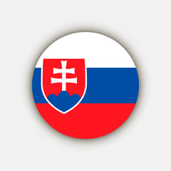 Fototapeta premium Country Slovakia. Slovakia flag. Vector illustration.