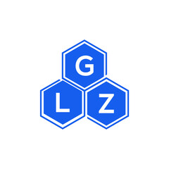 Obraz premium GLZ letter logo design on black background. GLZ creative initials letter logo concept. GLZ letter design.