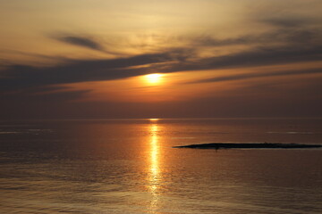 sunset over the sea