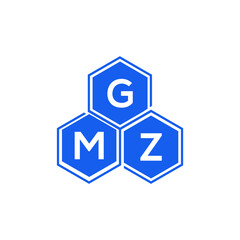 GMZ letter logo design on black background. GMZ  creative initials letter logo concept. GMZ letter design.