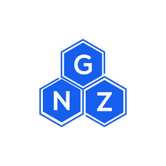 GNZ letter logo design on black background. GNZ  creative initials letter logo concept. GNZ letter design.