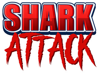 Shark Attack typography design