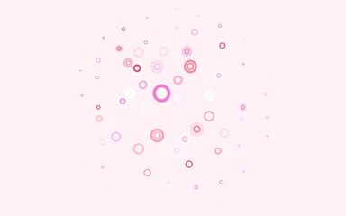 Light Red vector template with circles.