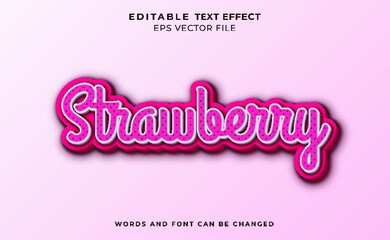 3d strawberry text effect
