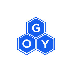 GOY letter logo design on White background. GOY creative initials letter logo concept. GOY letter design. 