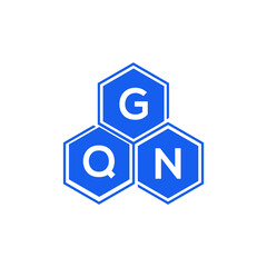 Obraz premium GQN letter logo design on White background. GQN creative initials letter logo concept. GQN letter design. 