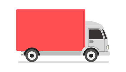 Delivery truck. Fast delivery service concept. Vector illustration.