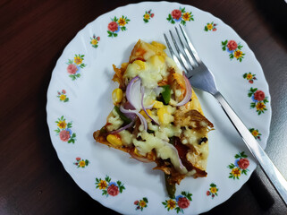 Delicious Pizza on the plate