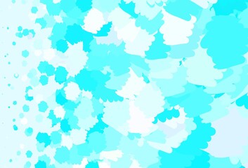 Light Blue, Green vector background with abstract shapes.