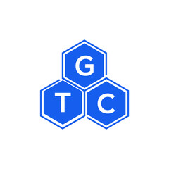GTC letter logo design on black background. GTC creative initials letter logo concept. GTC letter design. 