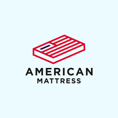 american mattress logo or american flag logo