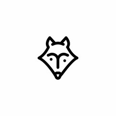 foxes fox animal Outline Icon, Logo, and illustration