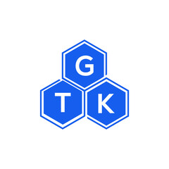 GTK letter logo design on black background. GTK  creative initials letter logo concept. GTK letter design.