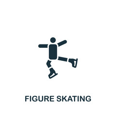 Fototapeta na wymiar Figure Skating icon. Monochrome simple icon for templates, web design and infographics