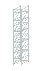 scaffolding, white background, used in construction areas.