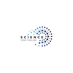 Global science symbol design, icon for science technology