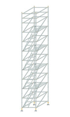 scaffolding, white background, used in construction areas.