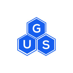 GUS letter logo design on black background. GUS  creative initials letter logo concept. GUS letter design.