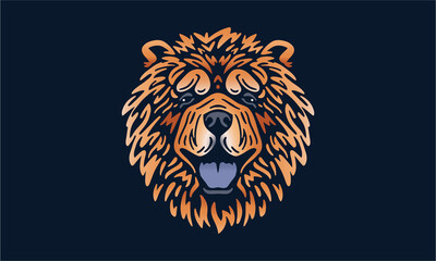 Chow Chow dark background