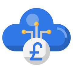 POUND flat icon,linear,outline,graphic,illustration