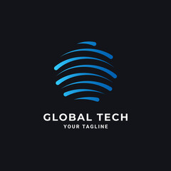 science global abstract design, icon for science technology