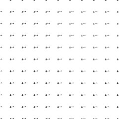 Square seamless background pattern from geometric shapes. The pattern is evenly filled with black social distance symbols. Vector illustration on white background