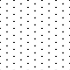 Fototapeta na wymiar Square seamless background pattern from geometric shapes. The pattern is evenly filled with black Christmas trees. Vector illustration on white background