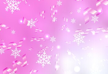 Light Pink vector texture in birthday style.