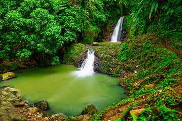 A view of Seven Sisters Waterfalls on Grenada