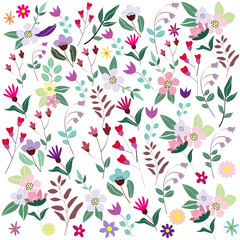 Fondo de flores variadas.