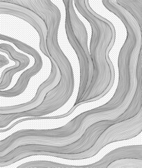 Abstract lines and dots pattern - Line art