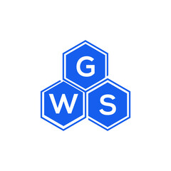Obraz premium GWS letter logo design on White background. GWS creative initials letter logo concept. GWS letter design. 