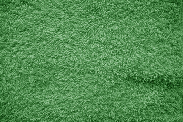 Bath towel texture in green color.