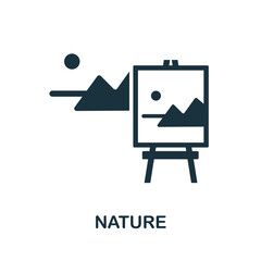 Nature icon. Monochrome simple Nature icon for templates, web design and infographics