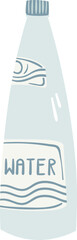 Bottle of Water Cartoon Illustration