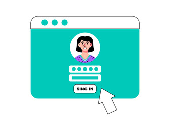 Online registration or sing up concept