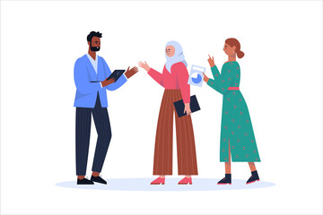 People discussing idea