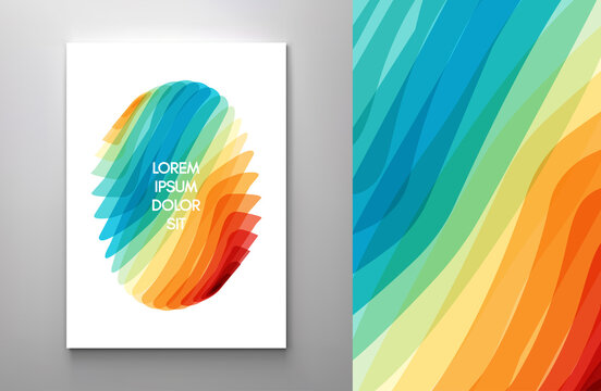 Ellipse. Abstract wavy background with dynamic effect. Modern screen design for mobile app and web. Vector illustration made of various overlapping elements. Applicable for banner, placard, poster.