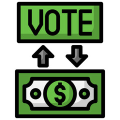 VOTE filled outline icon,linear,outline,graphic,illustration