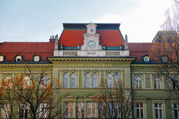 Obraz premium Slovenia Post Office Building in Maribor, Slovenia