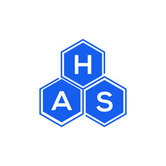 HAS letter logo design on black background. HAS  creative initials letter logo concept. HAS letter design.