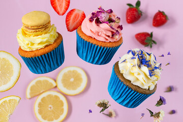 set of cupcakes
