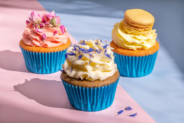 cupcakes with cream