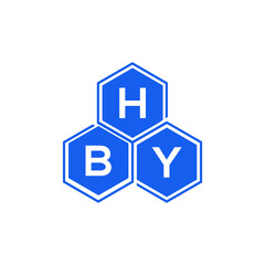 HBY letter logo design on black background. HBY V creative initials letter logo concept. HBY letter design.