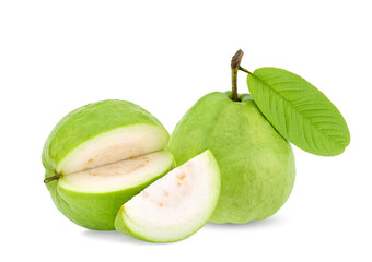 Fresh guava isolated on a white background