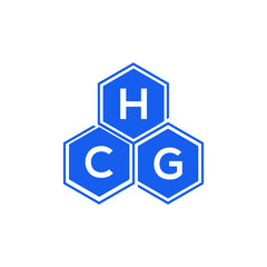 HCG letter logo design on black background. HCG  creative initials letter logo concept. HCG letter design.