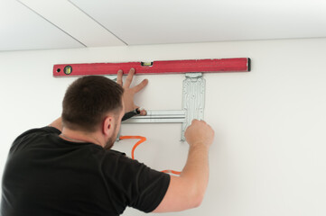 installation of fastening for a new conditioner unit