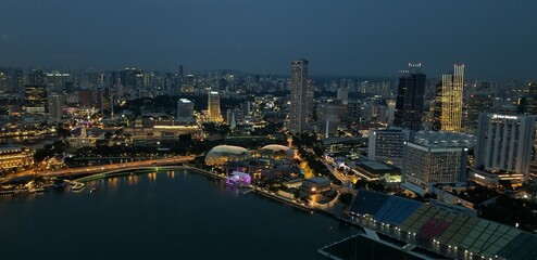 Fototapeta na wymiar Top View From MBS Singapore